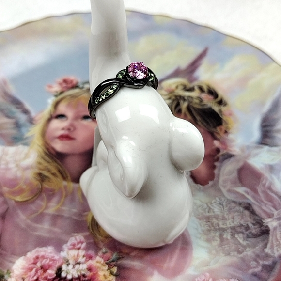 Stainless Steel Rose Vine Ring Hypoallergenic Jewelry - Picture 5 of 14